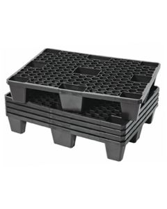 Palette industrielle perforée - 100 x 120 x 13,5 cm