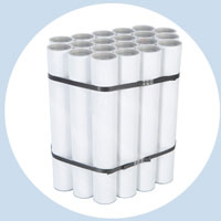 tubi in cartone bianco